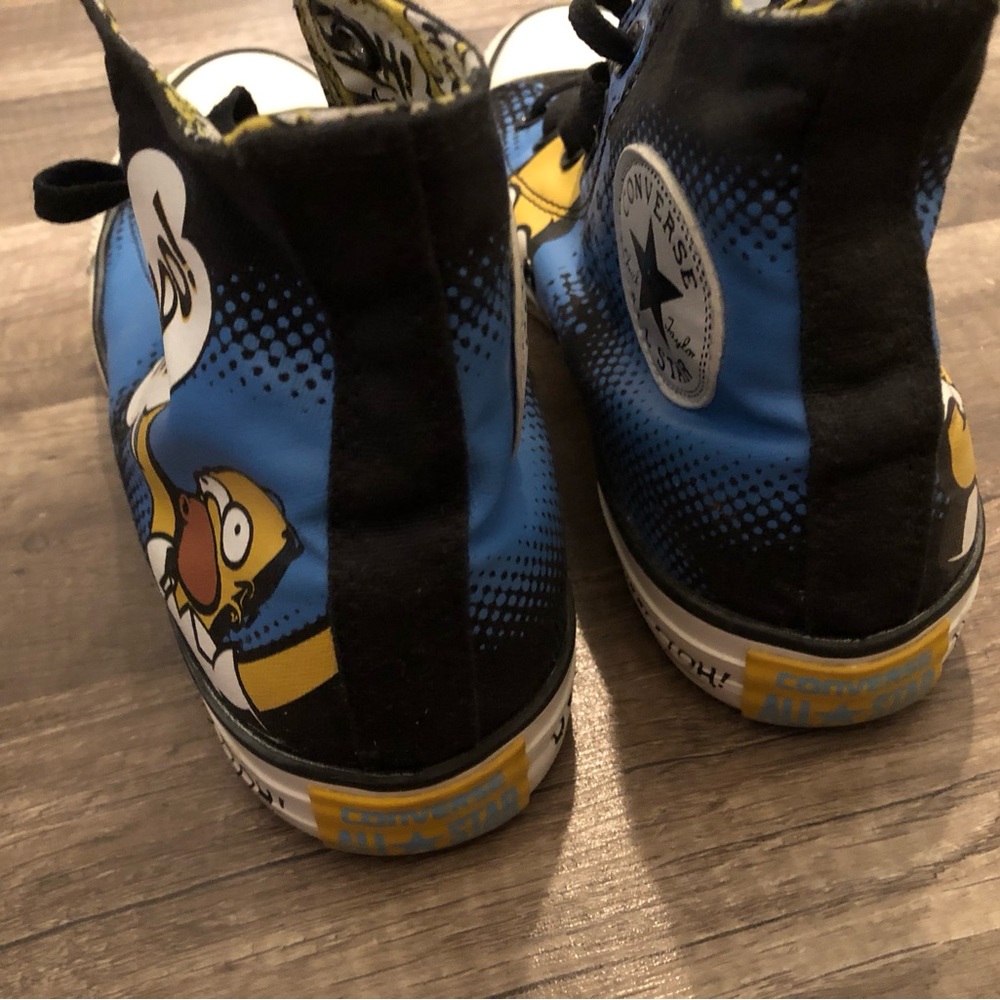 Simpsons Converse Blue High-Tops with Graphic Design - Picture 8 of 10